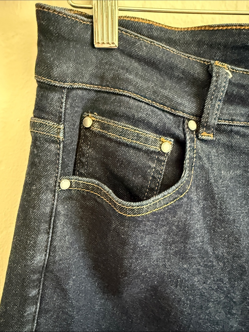 Universal Standard High-waist Dark Indigo Straight Jeans with Cuff - Picture 3 of 16